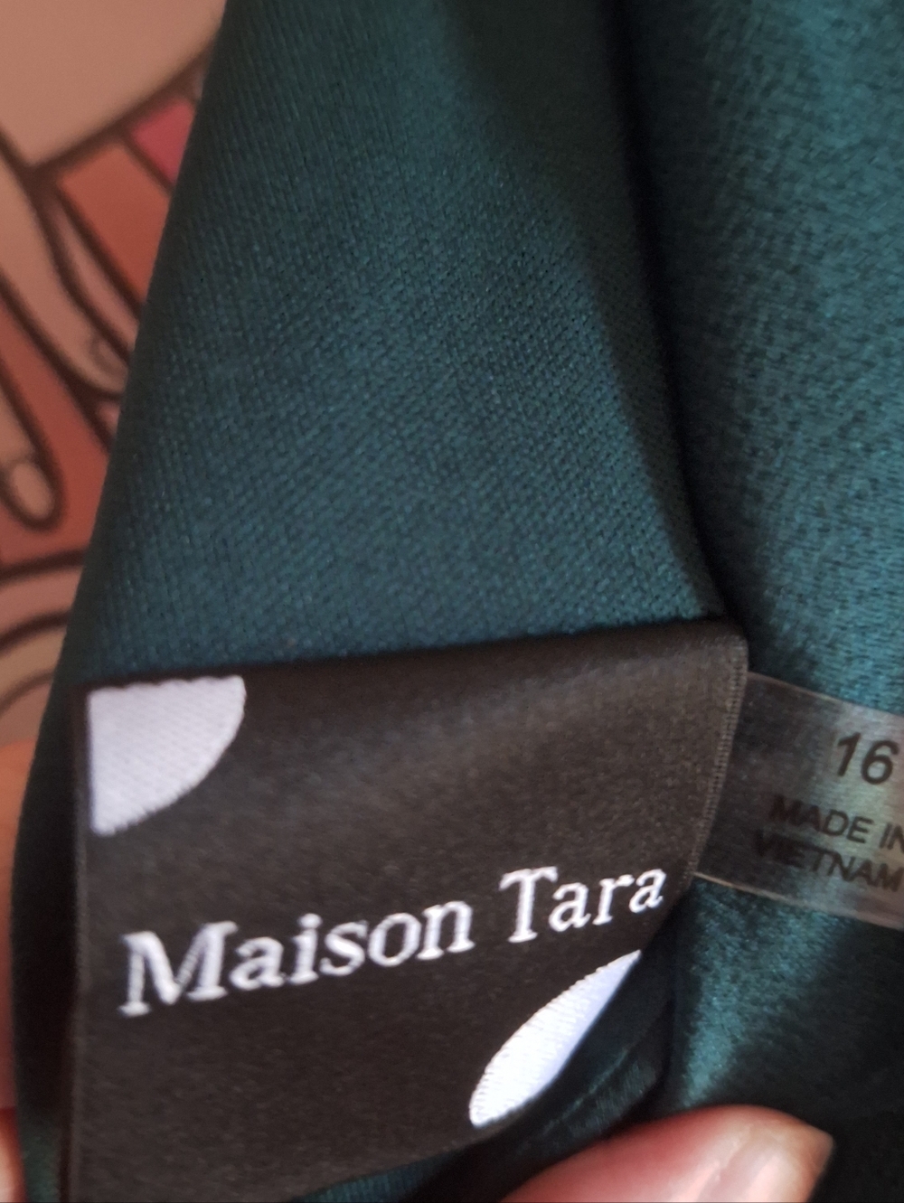 Maison Tara Emerald Green Ruffle Maxi Dress - Picture 3 of 4